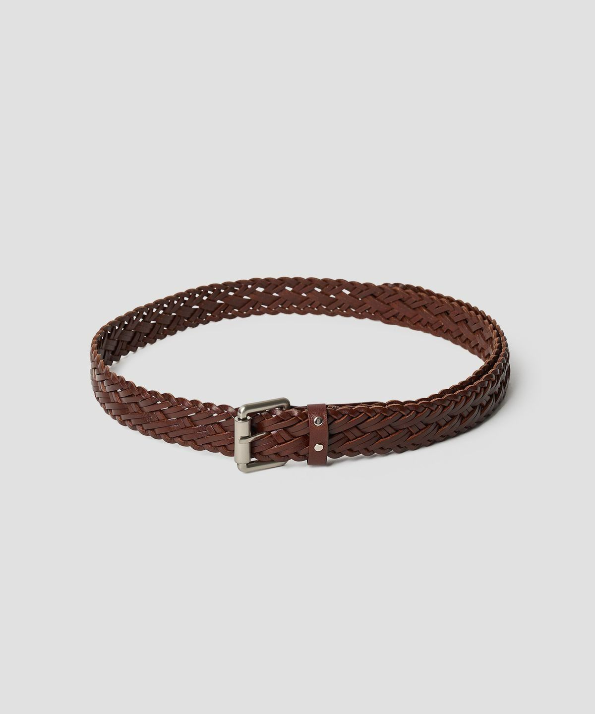 튜드먼트(TTUDEMENT) VINTAGE WEAVING BELT BROWN