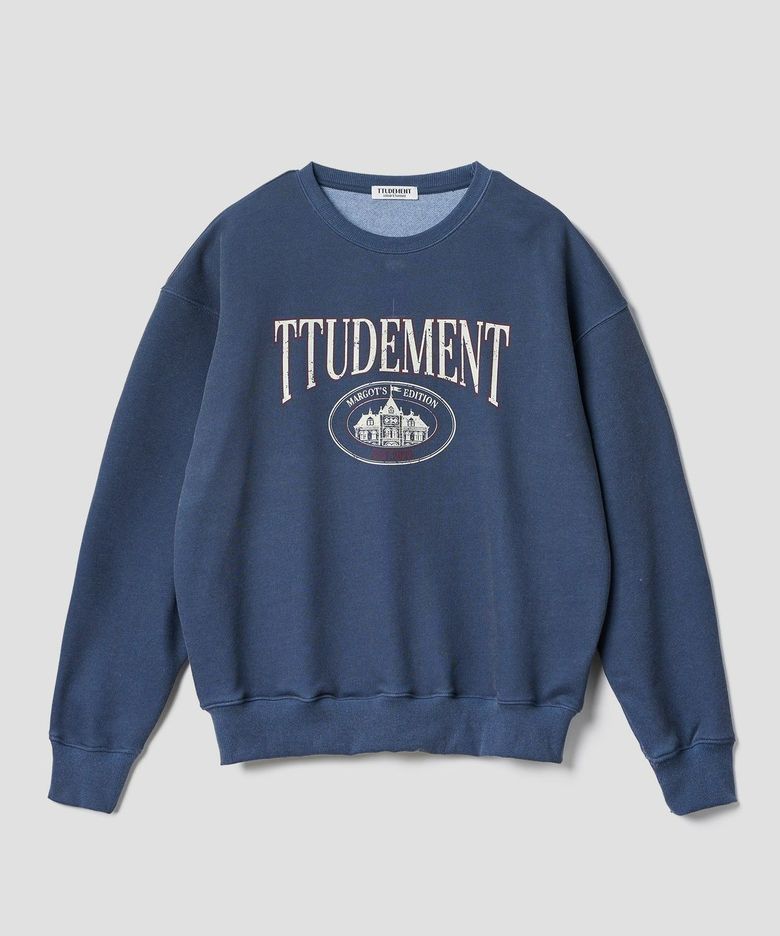 [브랜드위크 20%쿠폰] VINTAGE OVERFIT GRAPHIC SWEATSHIRT_NAVY
