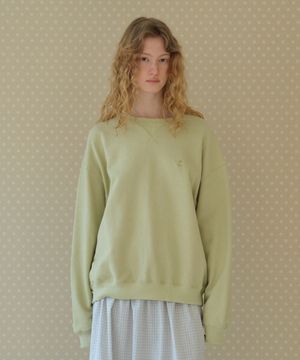 CLOVER BOUCLE SWEATSHIRT APPLE GREEN
