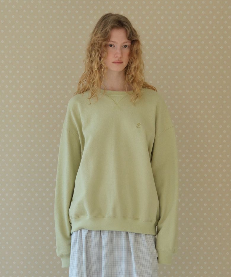 [브랜드위크 20%쿠폰] CLOVER BOUCLE SWEATSHIRT APPLE GREEN
