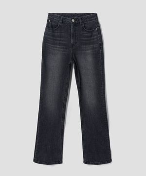 BOOT-CUT DENIM PANTS_BLACK