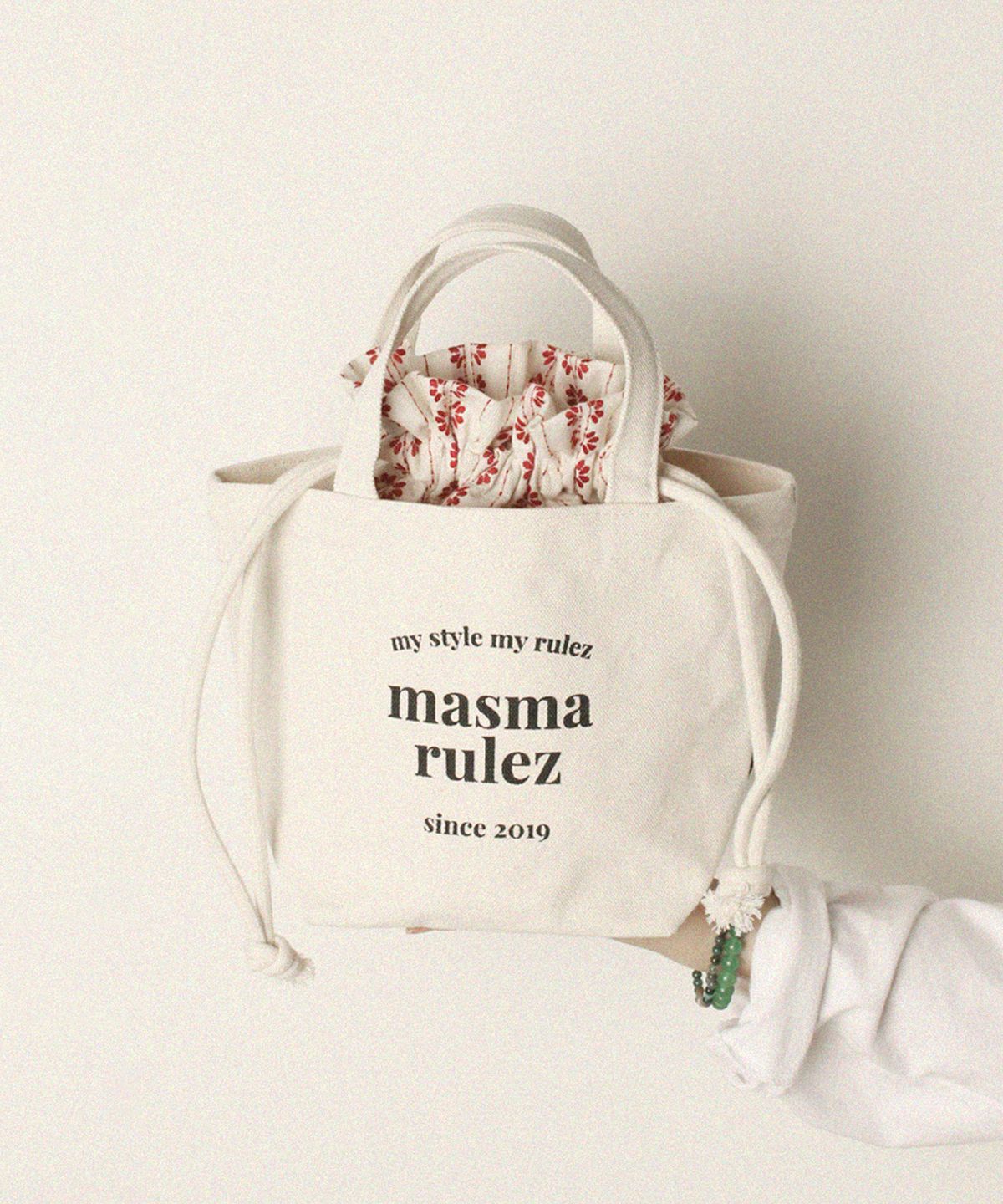 마스마룰즈(MASMARULEZ) Canvas tote bag_Ivory