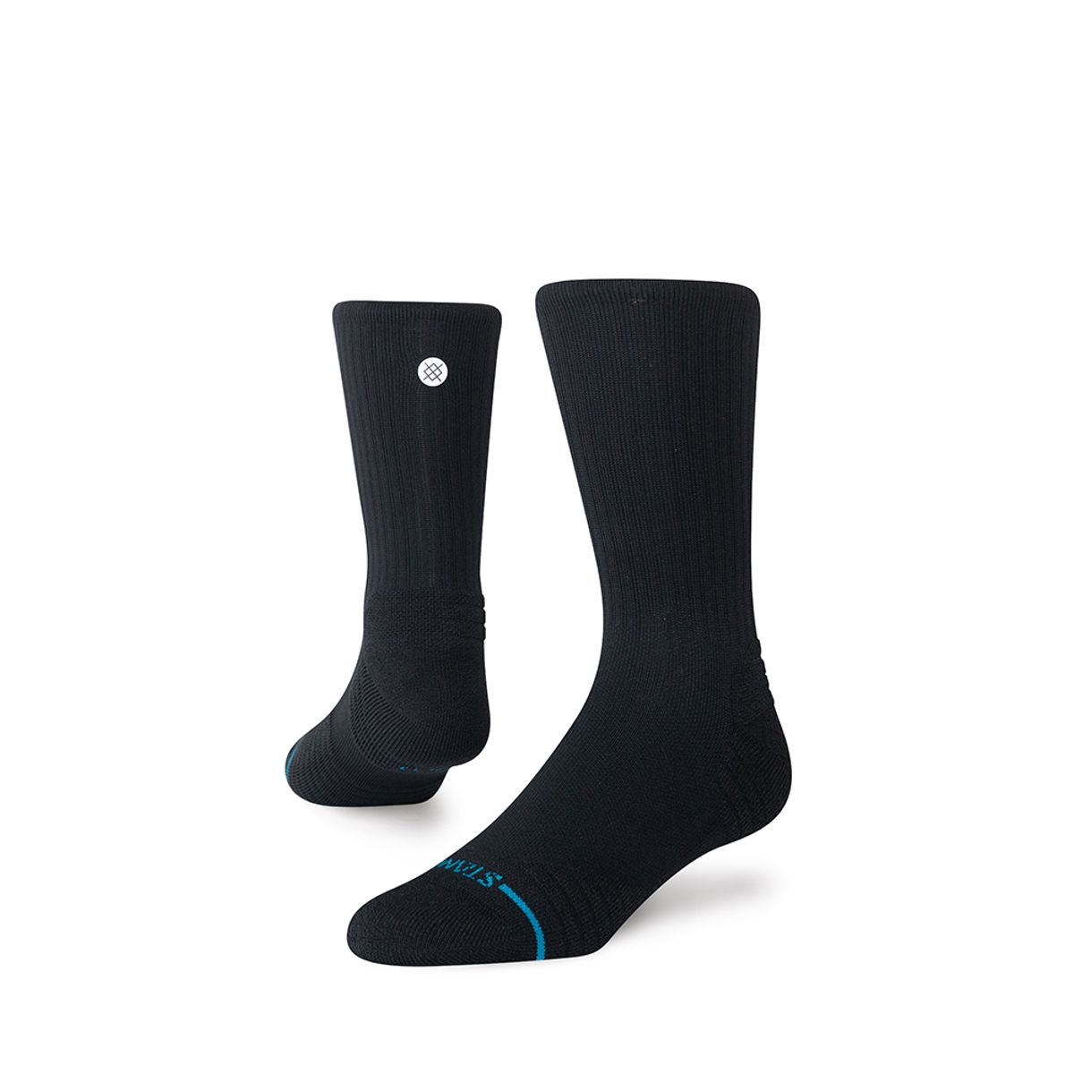스탠스(STANCE) [UNISEX] 아이콘 미드 솔리드 리브드 크루 STC-A458C25ICO-BLK
