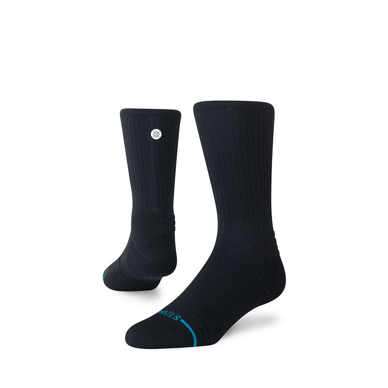 [UNISEX] 아이콘 미드 솔리드 리브드 크루 STC-A458C25ICO-BLK