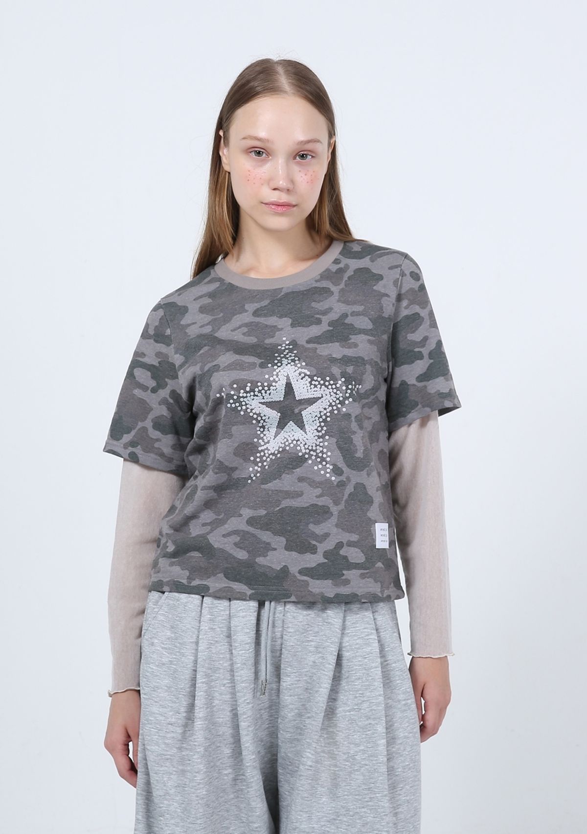 언어더컬러(ANOTHER COLOR) Camo Layered T-Shirt