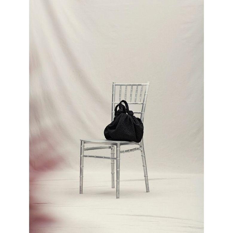 Jacquard Knot Bag  Black