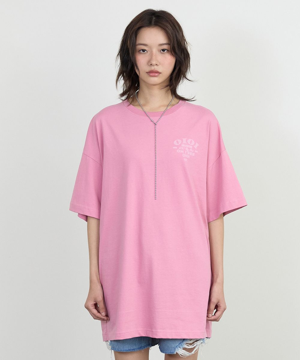 빈티지 스몰 로고 오버핏 티셔츠 [PINK]