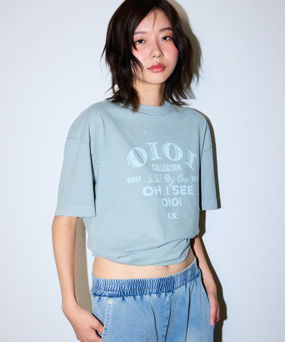 빈티지 로고 오버핏 티셔츠 [KHAKI]