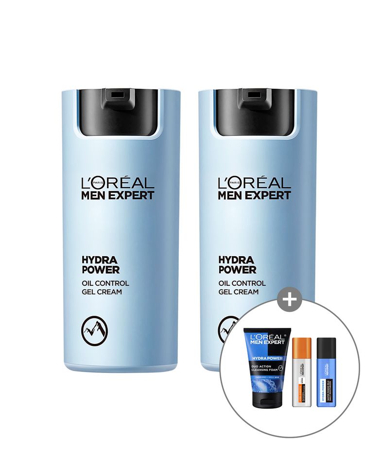 [2 pack] 맨 엑스퍼트 이드라 파워 오일 컨트롤 젤 크림(+증정 듀오폼50ml+멀티액션 미니 22ml+밀키 로션 미니 22ml)