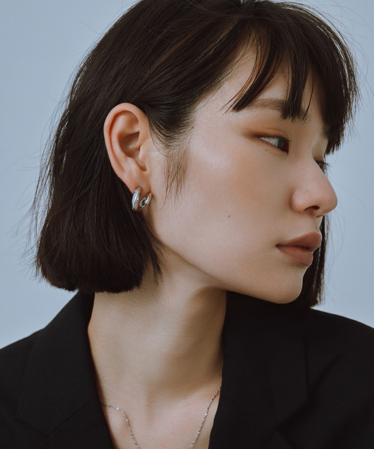 노비스도쿄(NOVICE TOKYO) 컬 피어스 Curl Pierce［Stainless］/ Silver