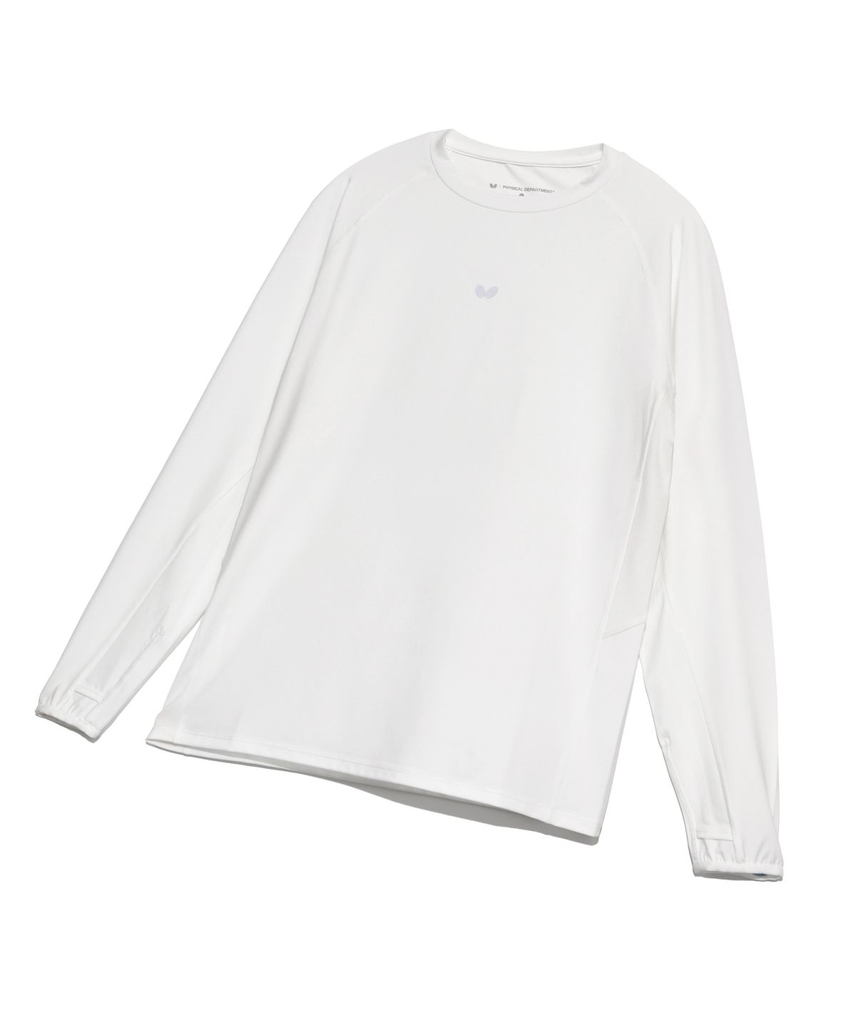 버터플라이 스포츠웨어(BUTTERFLY SPORTSWEAR) 퀵 드라이 레귤러핏 긴팔 티셔츠 화이트