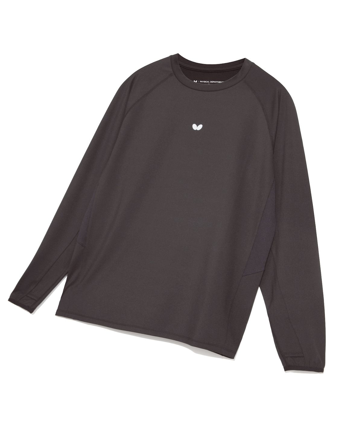 버터플라이 스포츠웨어(BUTTERFLY SPORTSWEAR) 퀵 드라이 레귤러핏 긴팔 티셔츠 차콜
