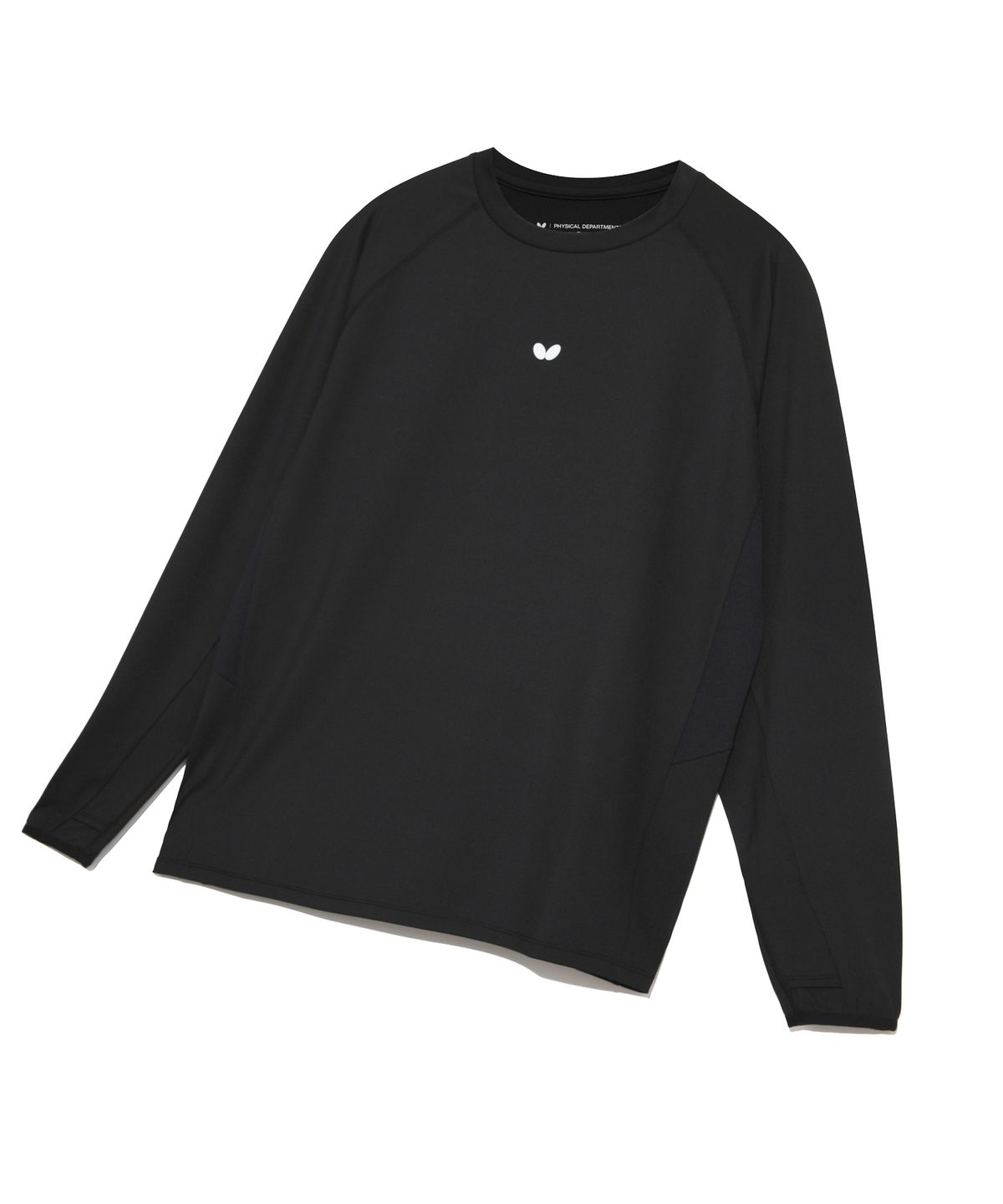 버터플라이 스포츠웨어(BUTTERFLY SPORTSWEAR) 퀵 드라이 레귤러핏 긴팔 티셔츠 블랙
