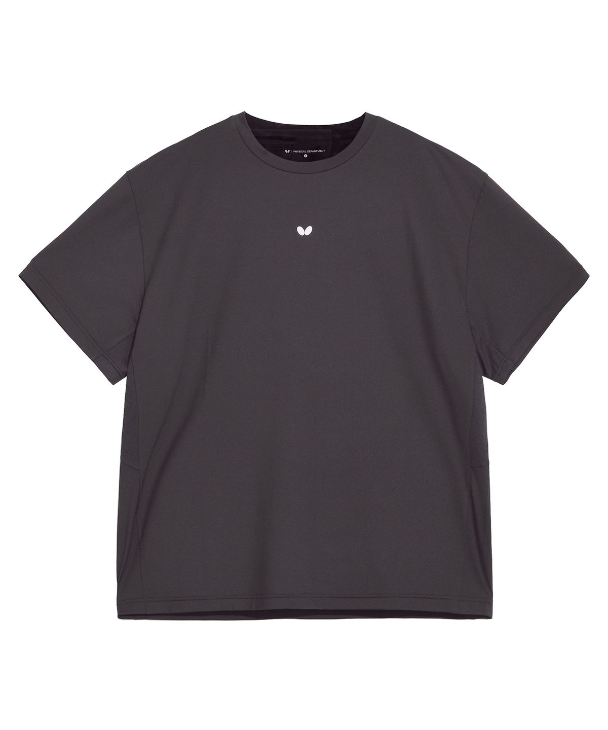 버터플라이 스포츠웨어(BUTTERFLY SPORTSWEAR) 퀵 드라이 오버핏 반팔티셔츠 차콜