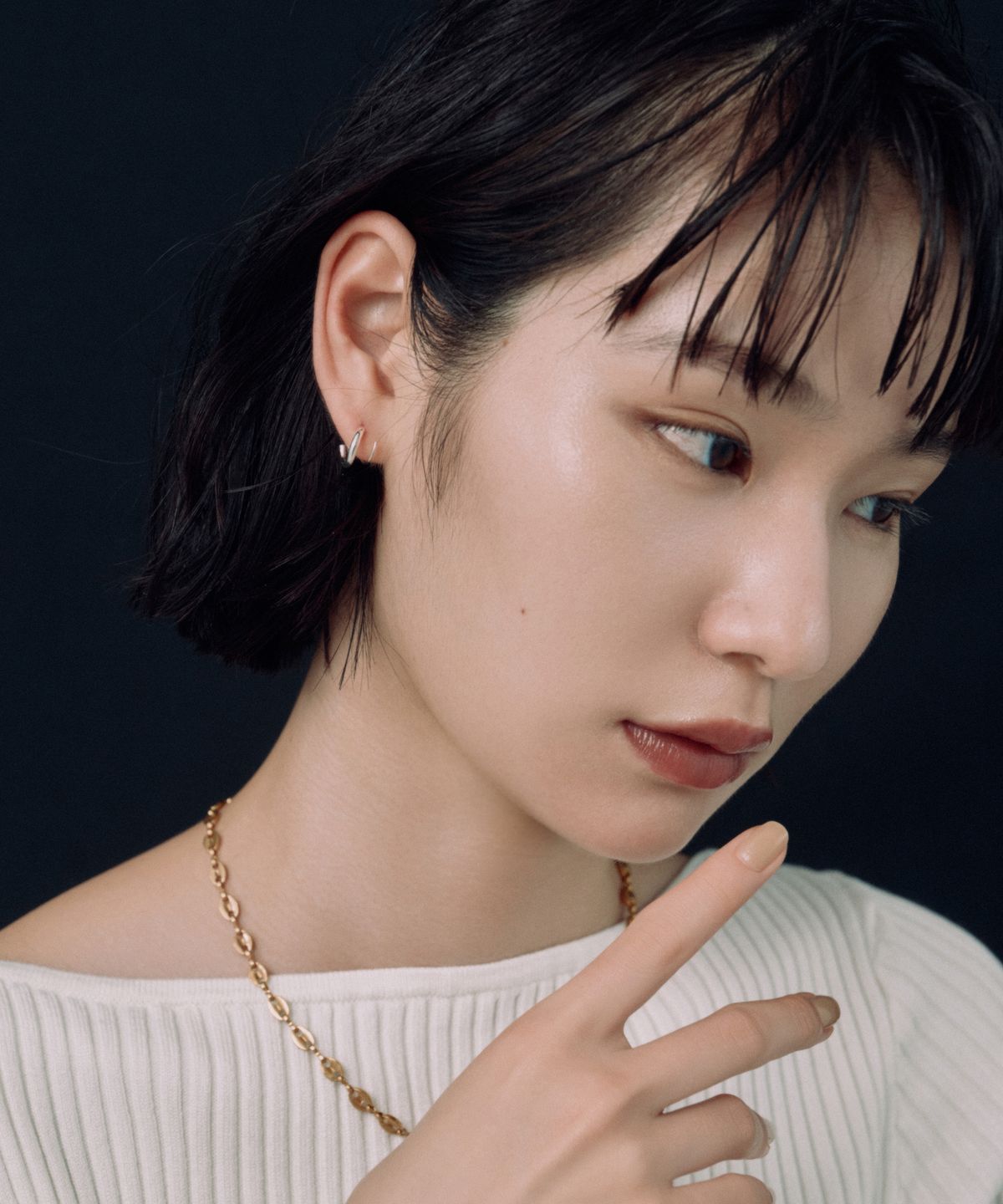 노비스도쿄(NOVICE TOKYO) 컬 트위스트 피어스 Curl Twist Pierce/ Silver
