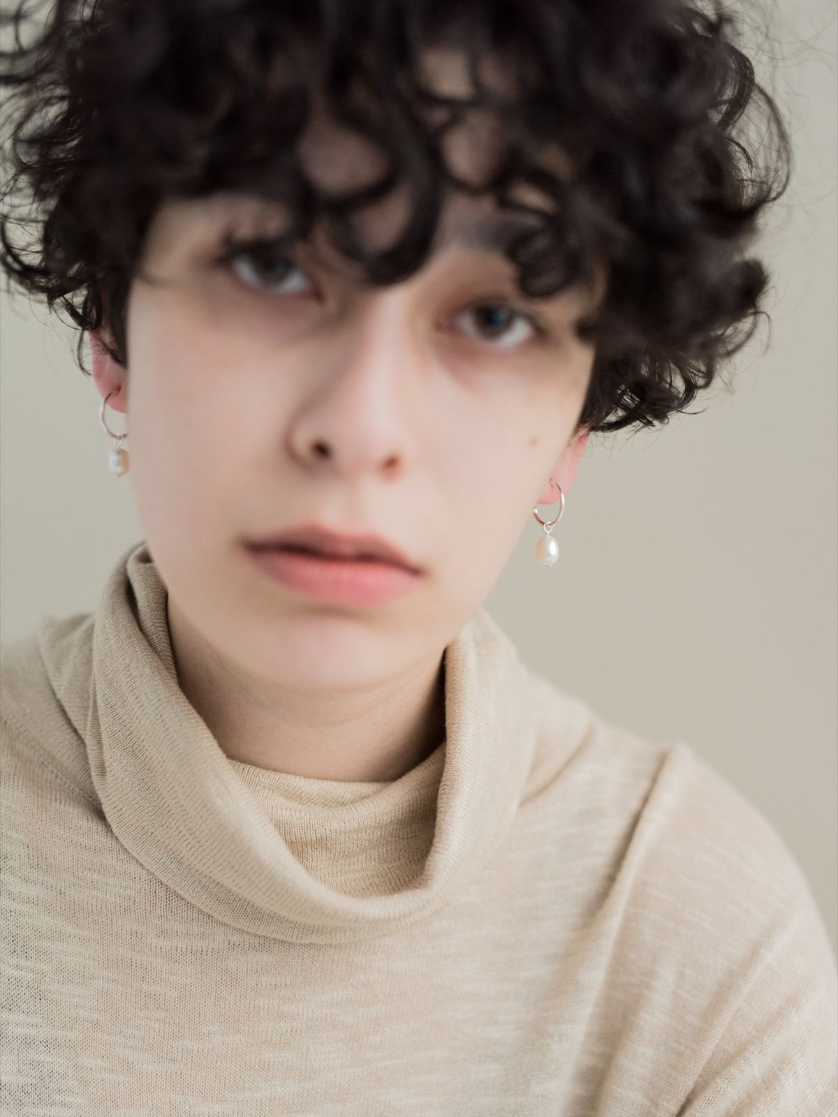 노비스도쿄(NOVICE TOKYO) 바로크 담수진주 후프 피어스 (귀걸이) Baroque Pearl Hoop Pierce  [Silver 925]  / Silver