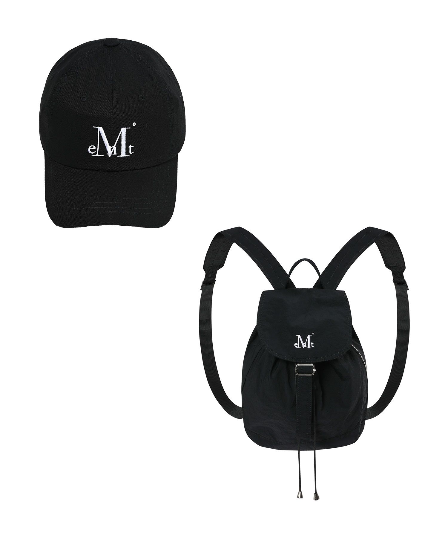 MUSINSA公式 | MUCENT Signature Ball Cap + Mute Mini Backpack SET