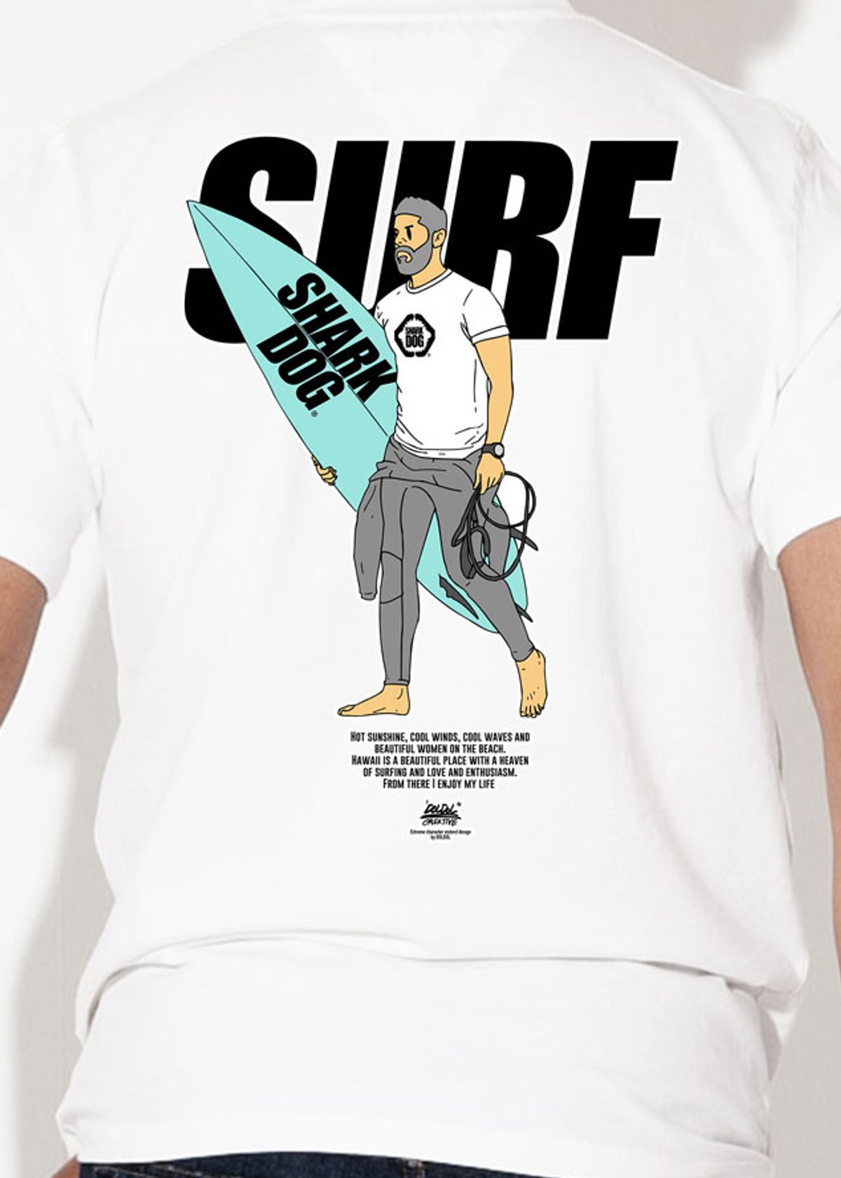 돌돌(DOLDOL) SHARK-DOG_tshirts-201 샤크독 서핑 하와이 그래픽 티셔츠 반팔티