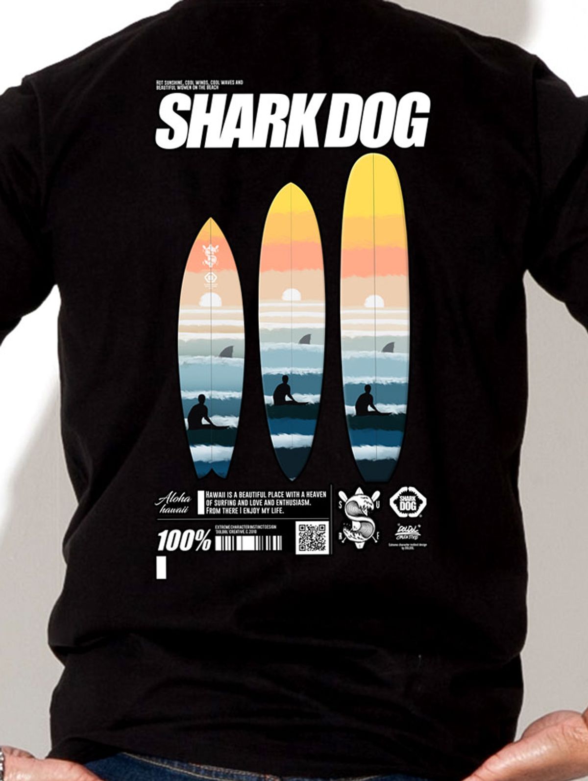 돌돌(DOLDOL) SHARK-DOG_tshirts-202 샤크독 서핑 하와이 그래픽 티셔츠 반팔티