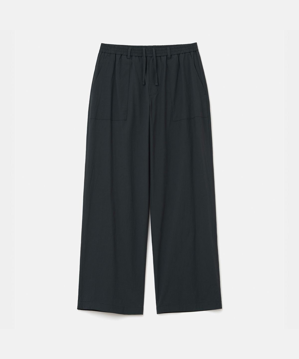 유니폼브릿지(UNIFORM BRIDGE) seersucker fatigue pants black