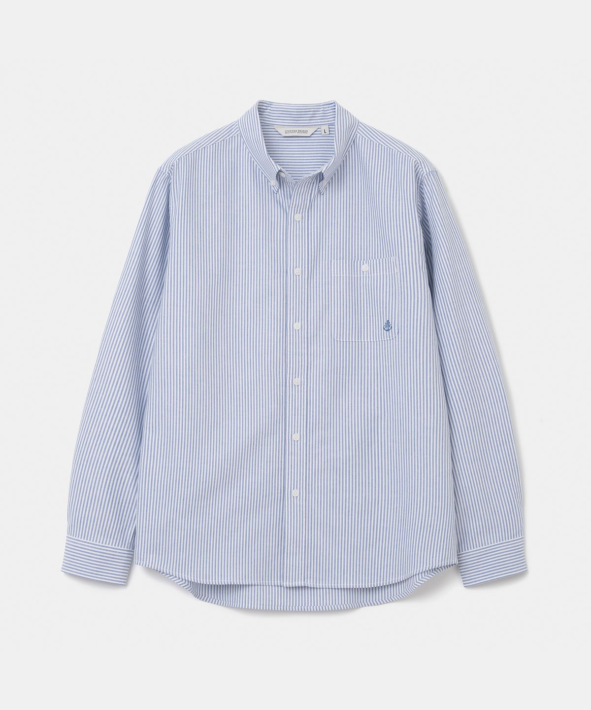 유니폼브릿지(UNIFORM BRIDGE) button down oxford shirt blue stripe