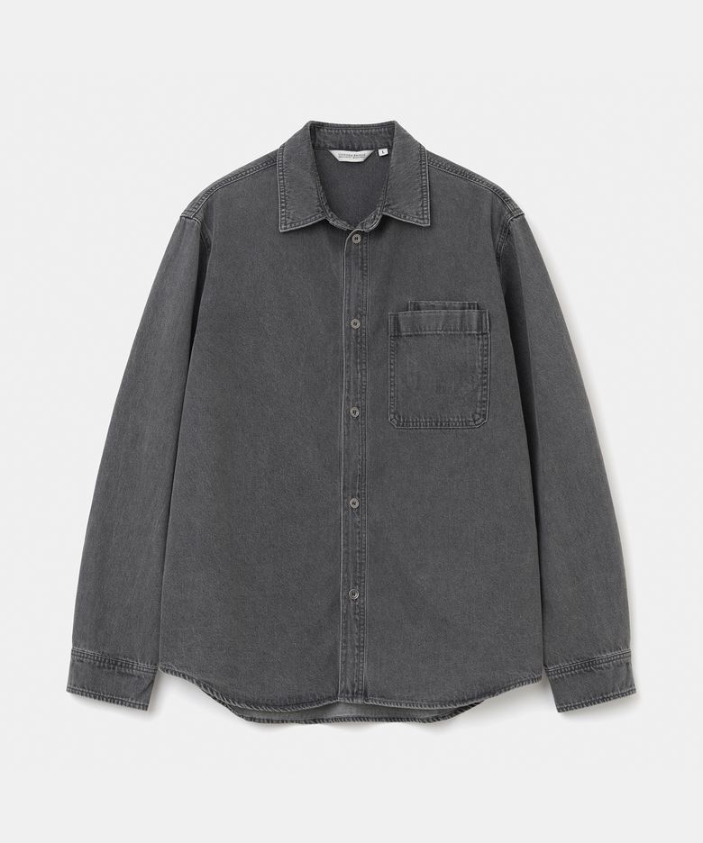 denim pocket shirt 7oz grey