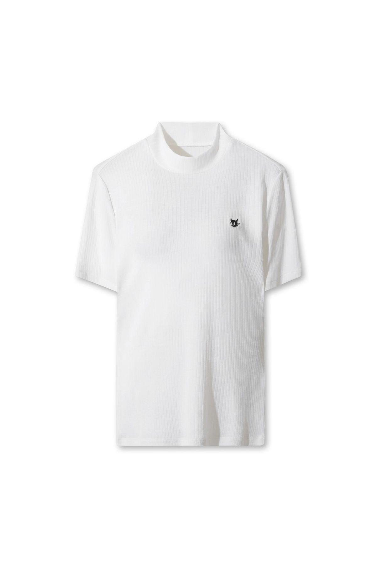 왁(WAAC) Women Ribbed Mockneck Top WWTCA25602IVX