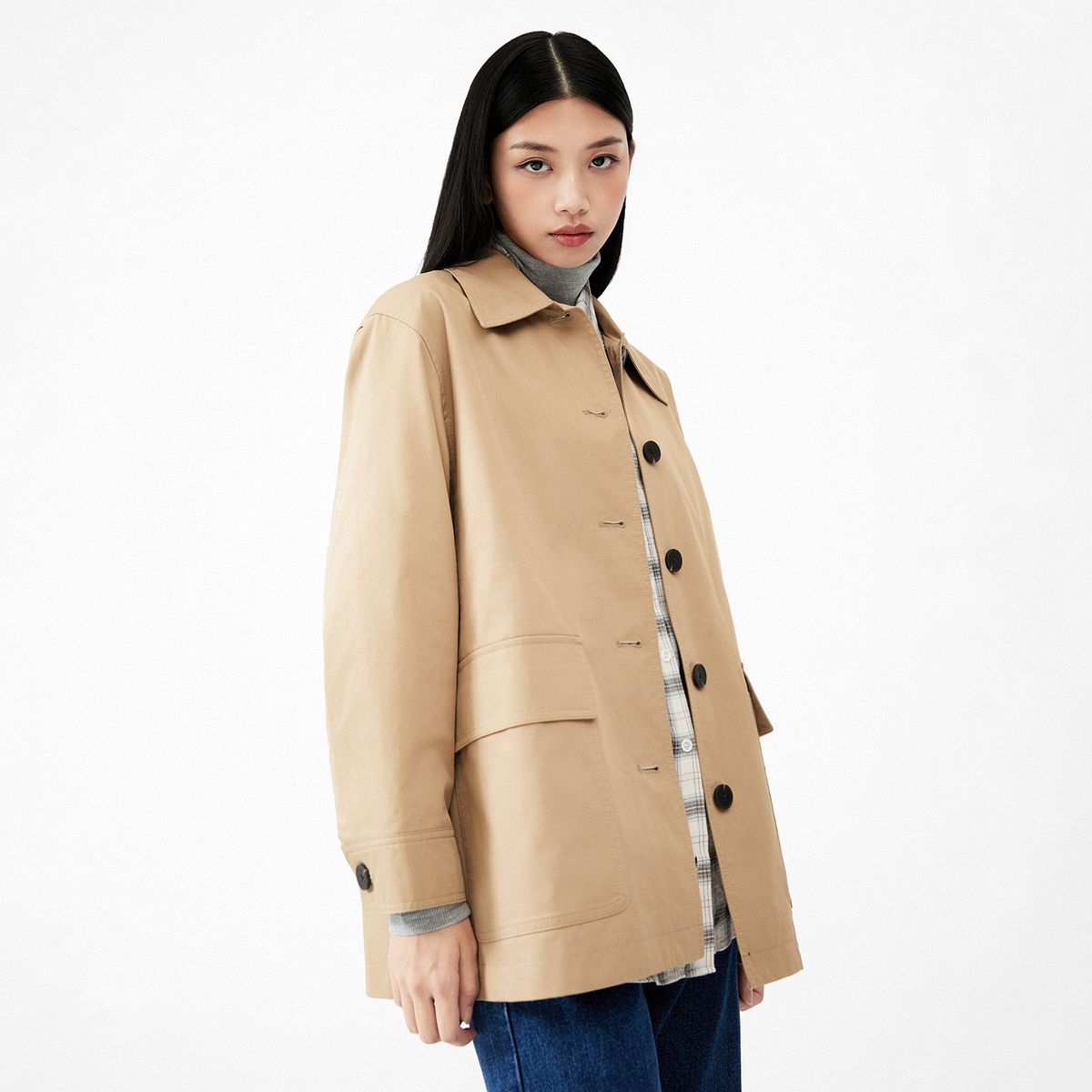 미쏘(MIXXO) 하프 트렌치코트_MIWJTET31G