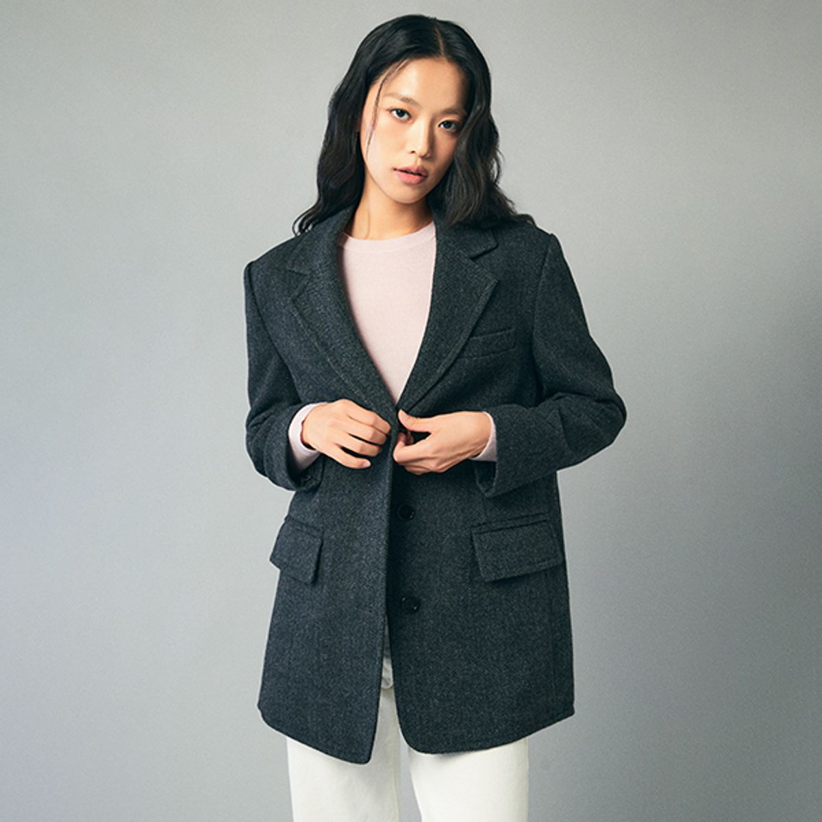 미쏘(MIXXO) 테일러드 오버핏 울자켓_MIWJKET5PB