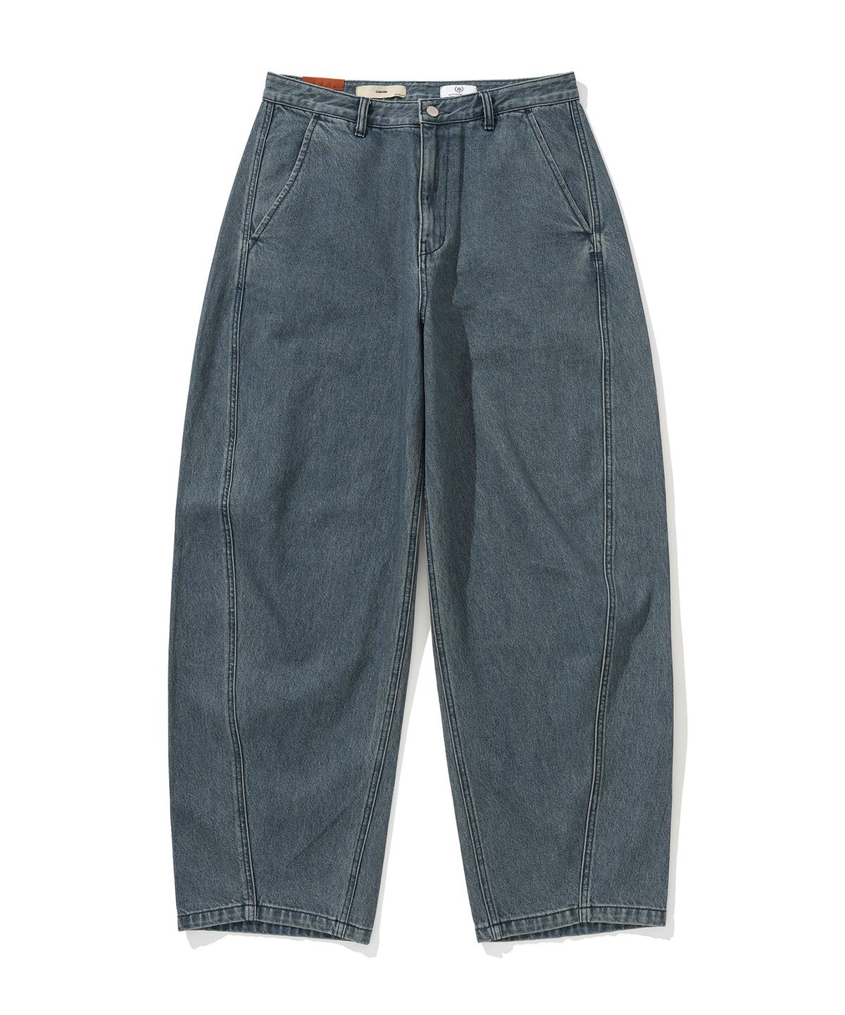 시도(SIIIIDO) NOSTALGIA GR WASHED CURVED LINE DENIM JEANS #1