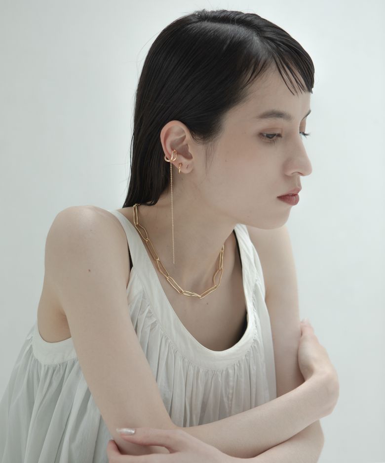 체인 크로스 이어 커프 Chain Cross Ear Cuff / Gold