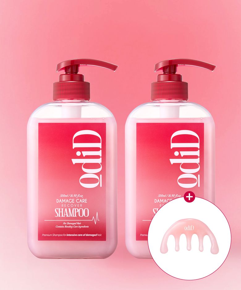 [2개][증정]오디드 데미지 케어 리커버 샴푸 500ml+500ml+두피괄사