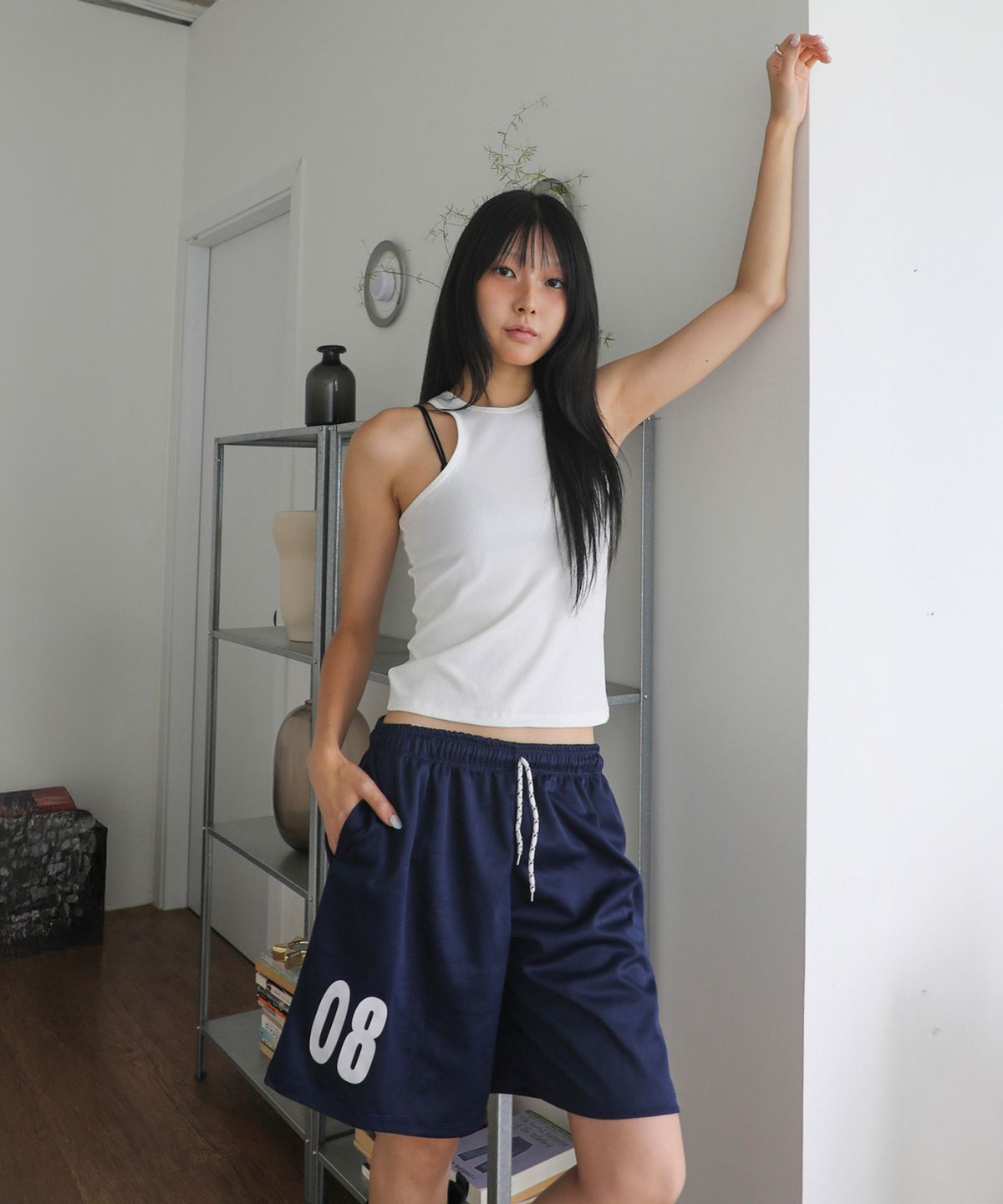 탑걸(TOPGIRL) SKINNY RIBBED RACER TANK TOP_T316TP135