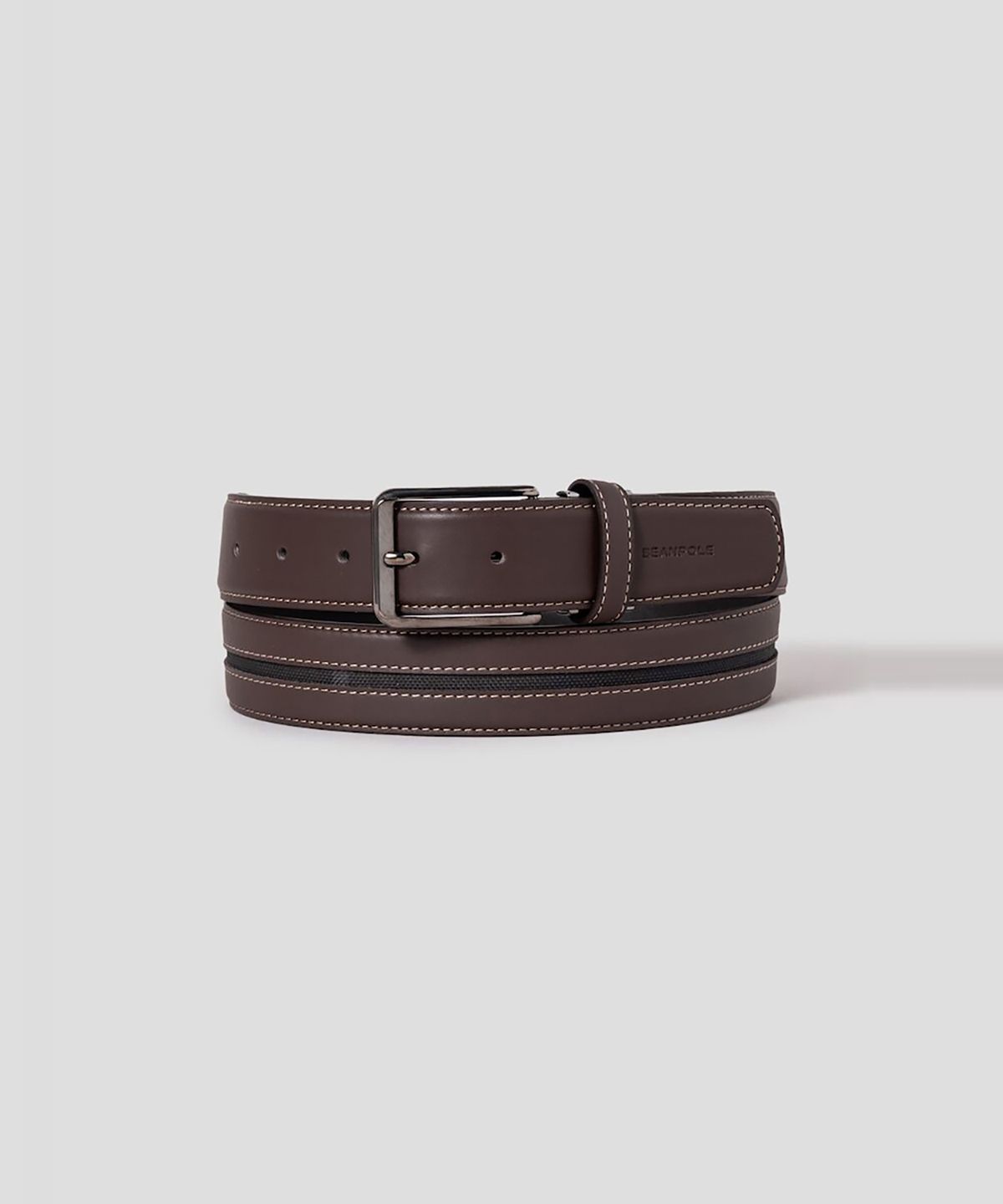 빈폴 액세서리(BEANPOLE ACCESSORY) 빈폴헤릿 사각 버클 벨트  브라운