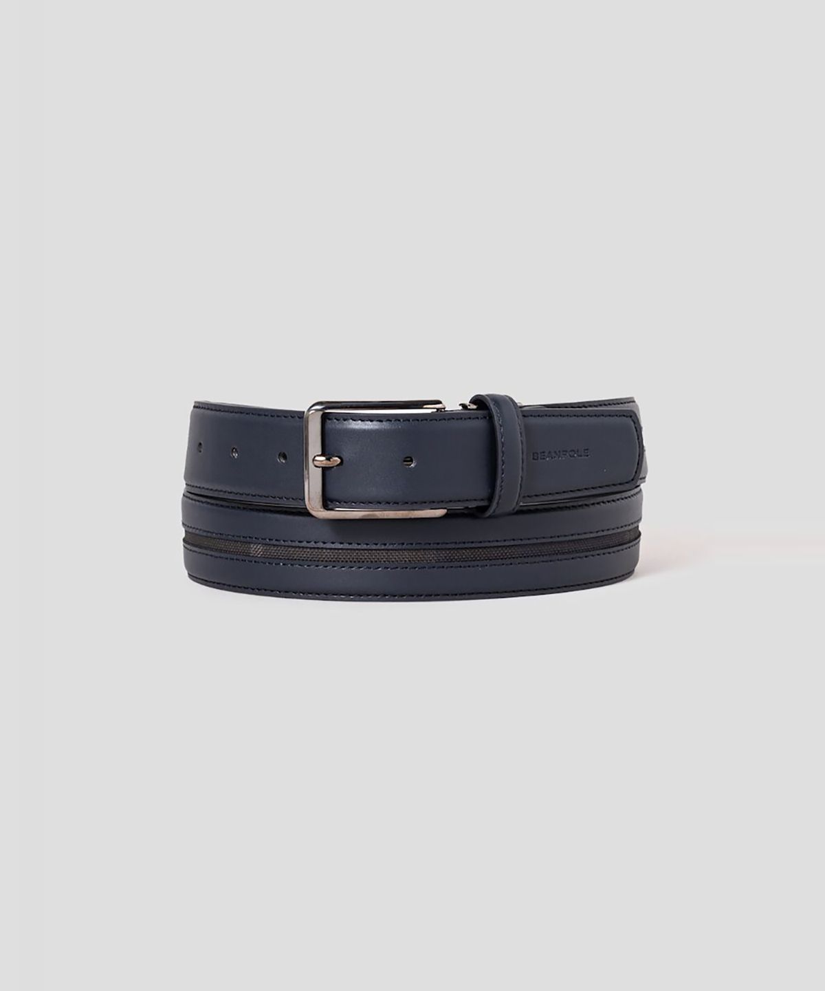 빈폴 액세서리(BEANPOLE ACCESSORY) 빈폴헤릿 사각 버클 벨트  네이비