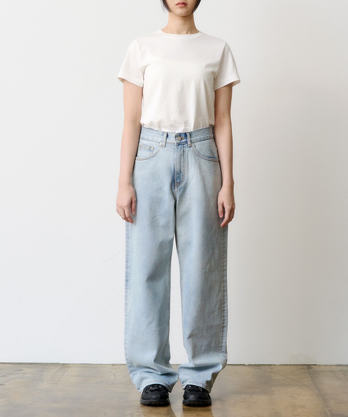 덴메이드(DENMADE) [WOMEN] DEN0381 Bleach Blue Extra Wide Jeans