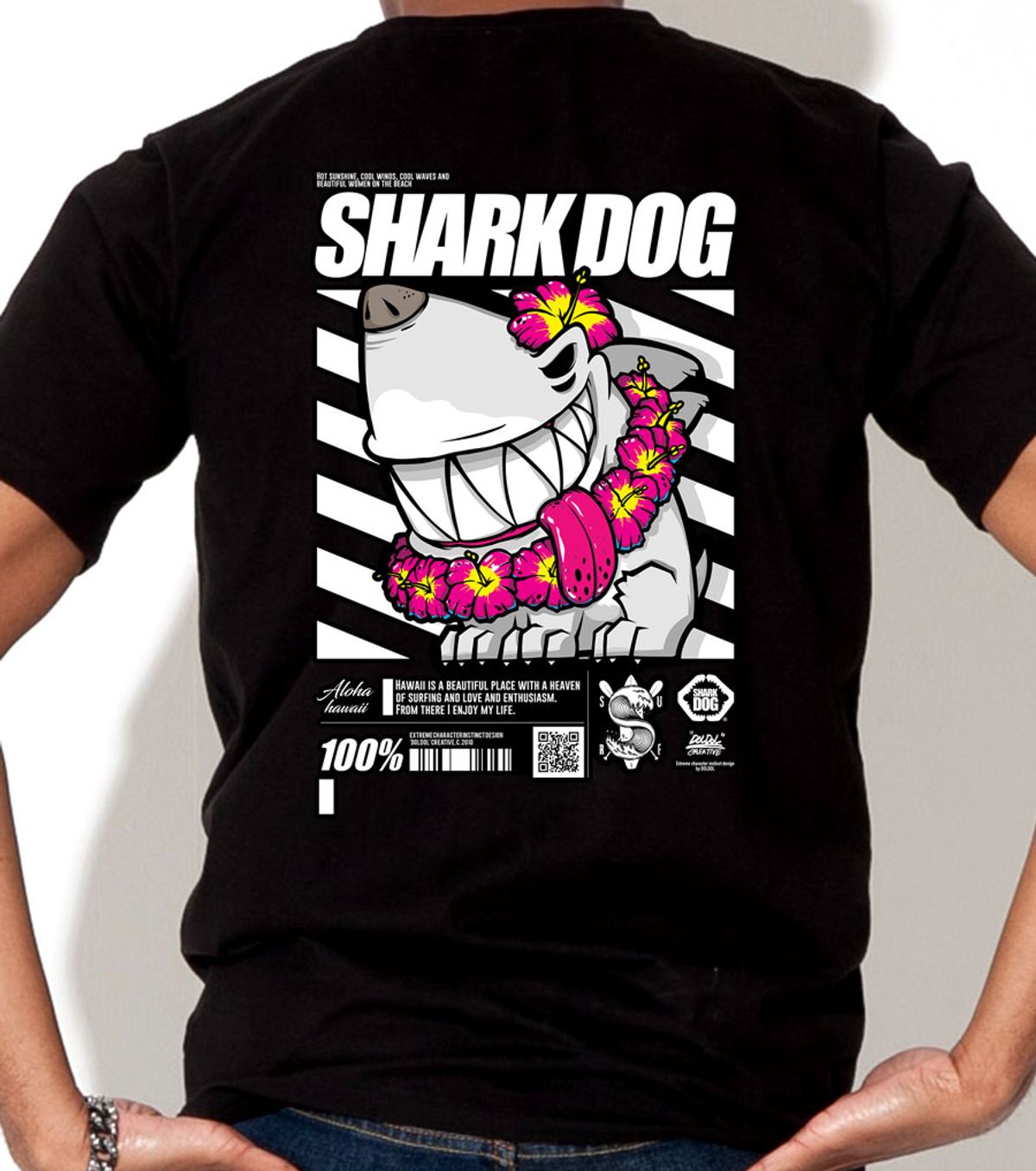 돌돌(DOLDOL) SHARK-DOG_tshirts-206 샤크독 서핑 하와이 그래픽 티셔츠 반팔티