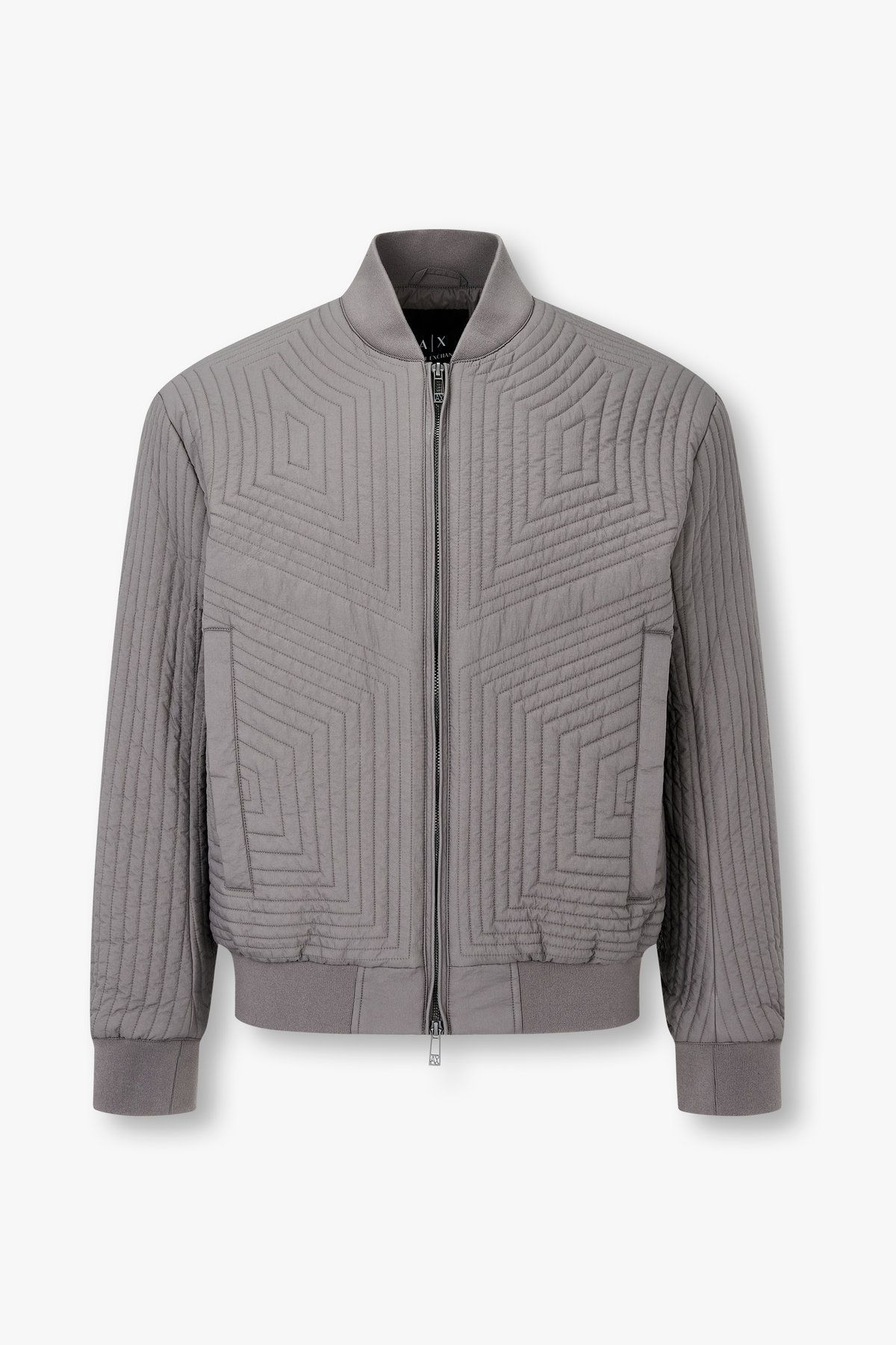 아르마니 익스체인지(ARMANI EXCHANGE) 남성 퀼팅 디테일 나일론 블루종 자켓_다크 그레이 A415310014