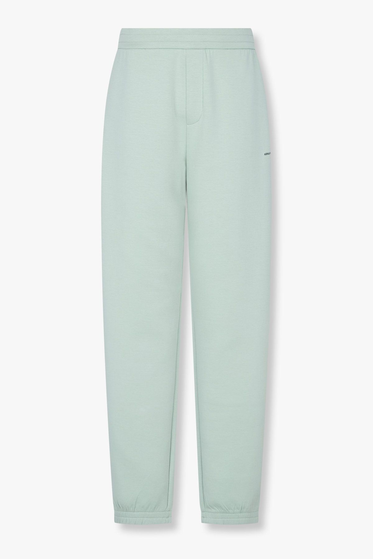 아르마니 익스체인지(ARMANI EXCHANGE) 남성 로고 프린트 밴딩 조거 팬츠_틸 그레이 A415342004