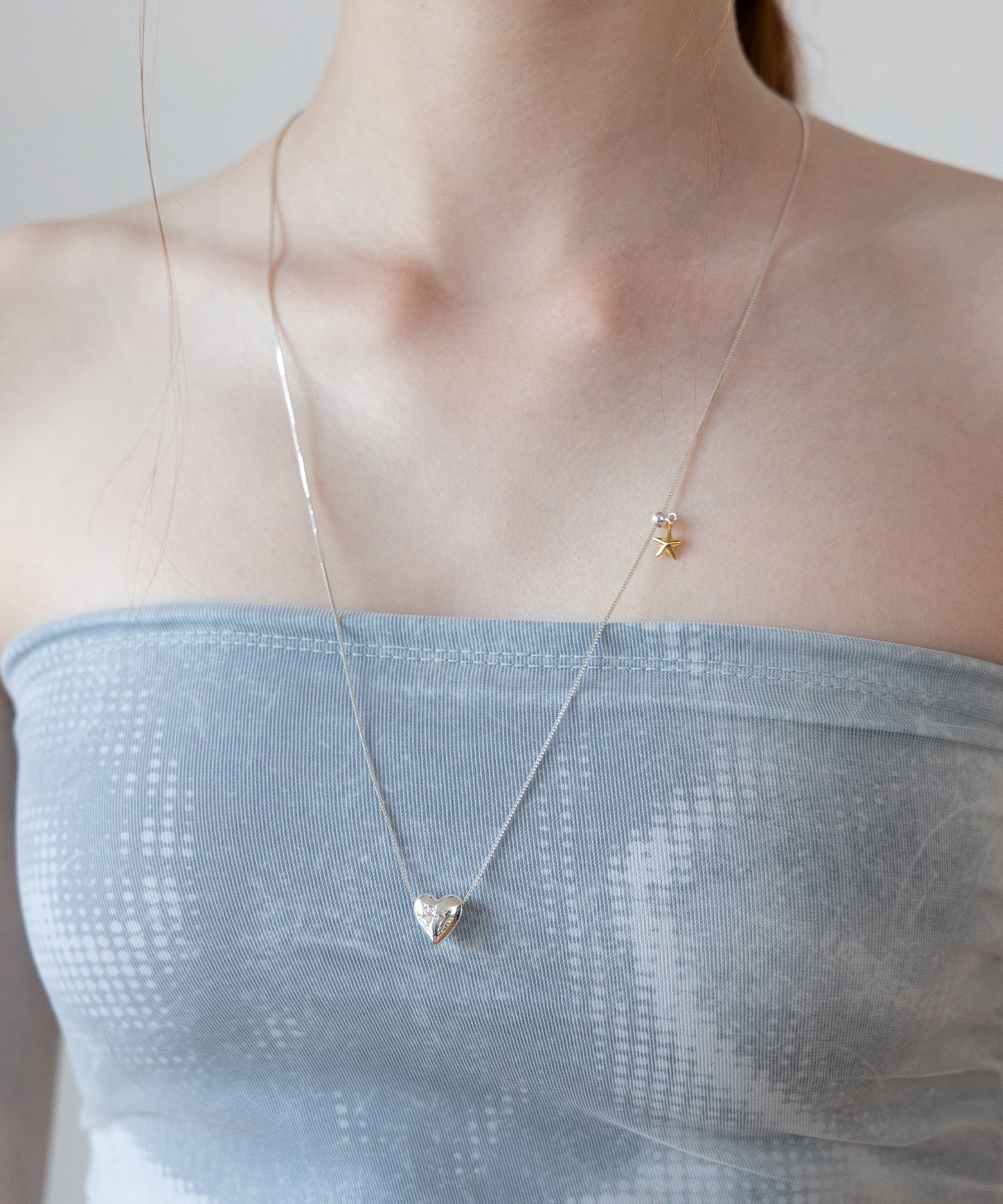 MUSINSA | TATIANA (Silver 925) Chocolate Heart Star Dangle