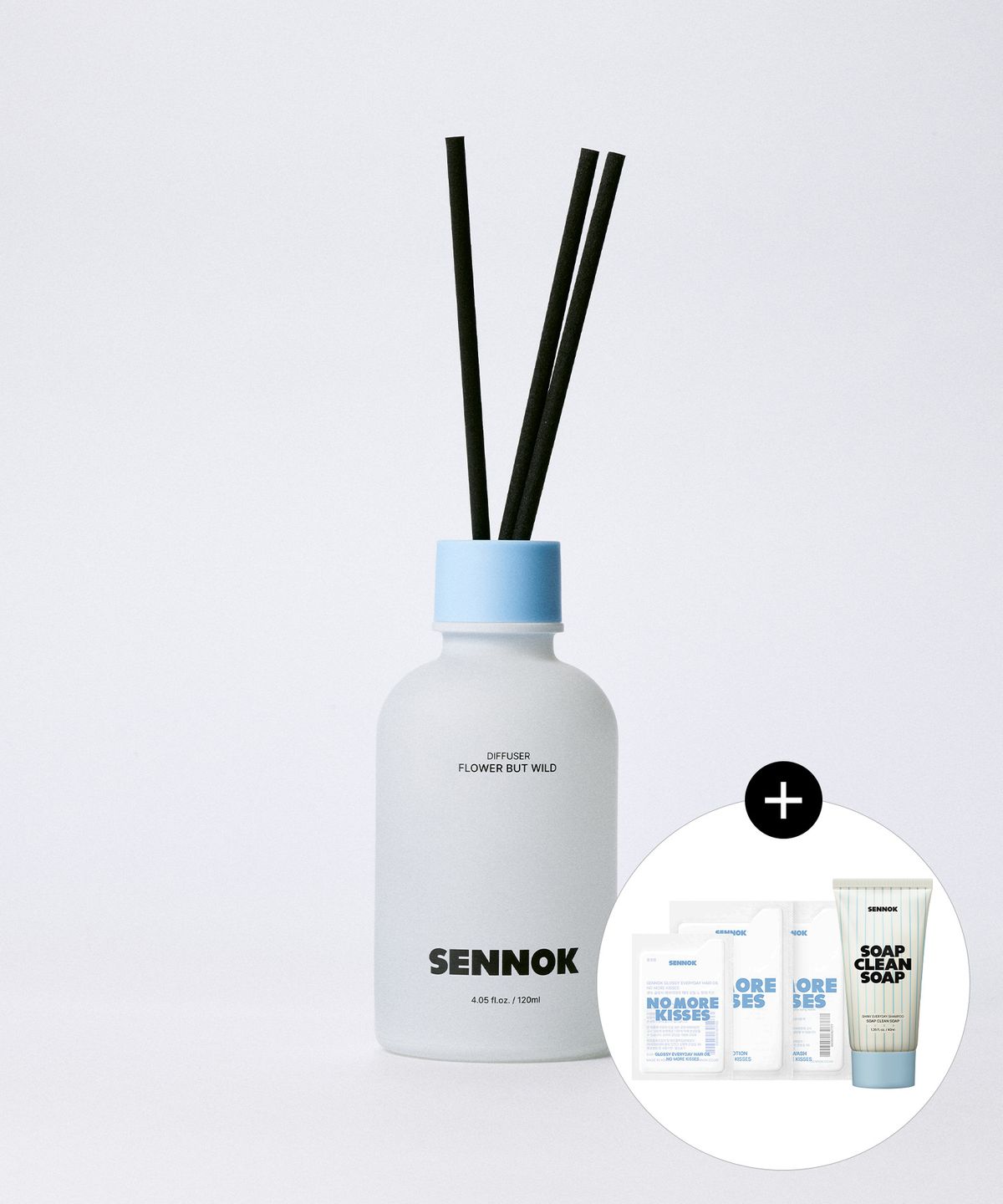 센녹(SENNOK) 디퓨저 플라워 벗 와일드 120ml+(증정) 샴푸 40ml+노모키샤쉐3종