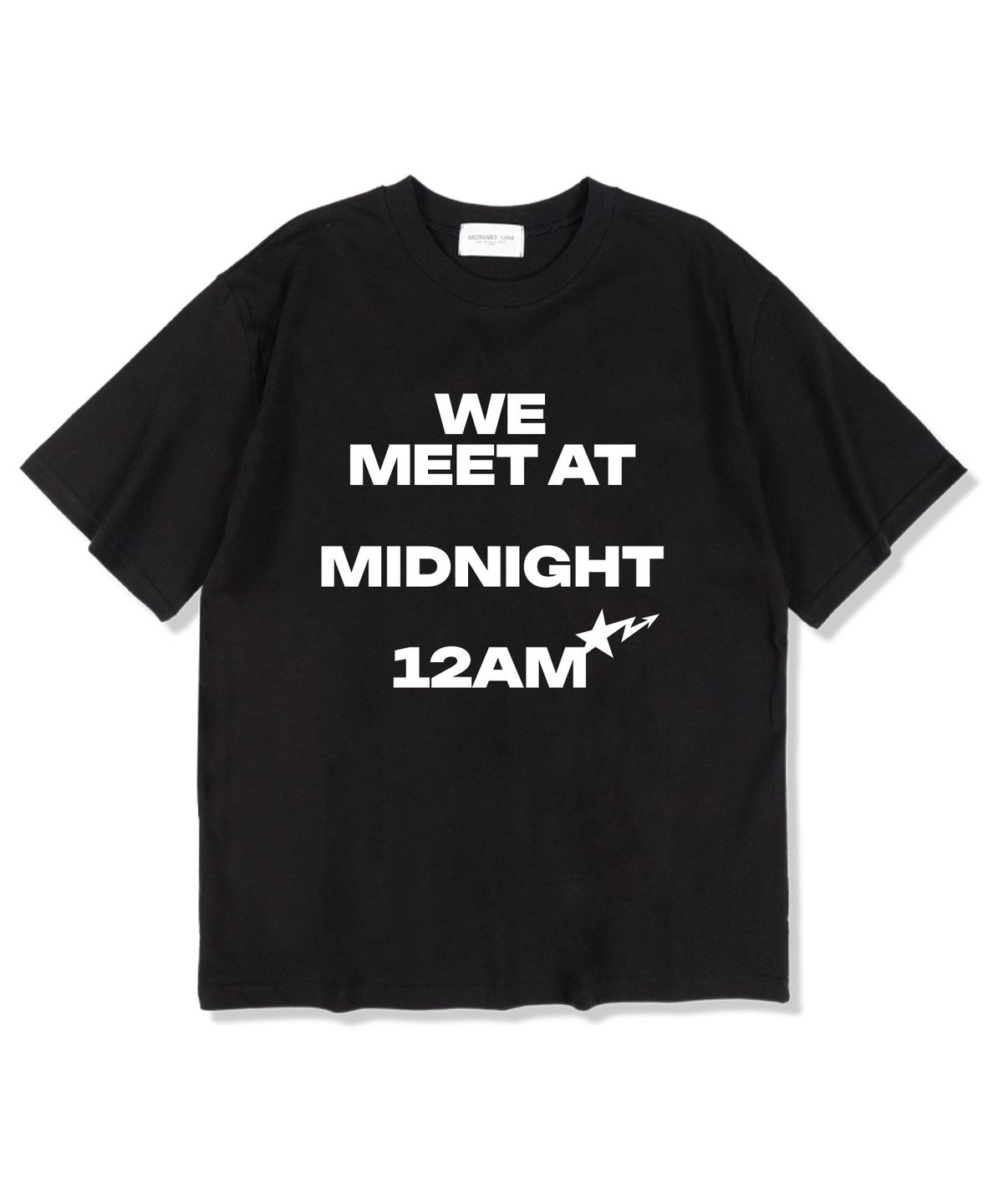 미드나잇12에이엠(MIDNIGHT12AM) WMM12 반팔 티셔츠 블랙