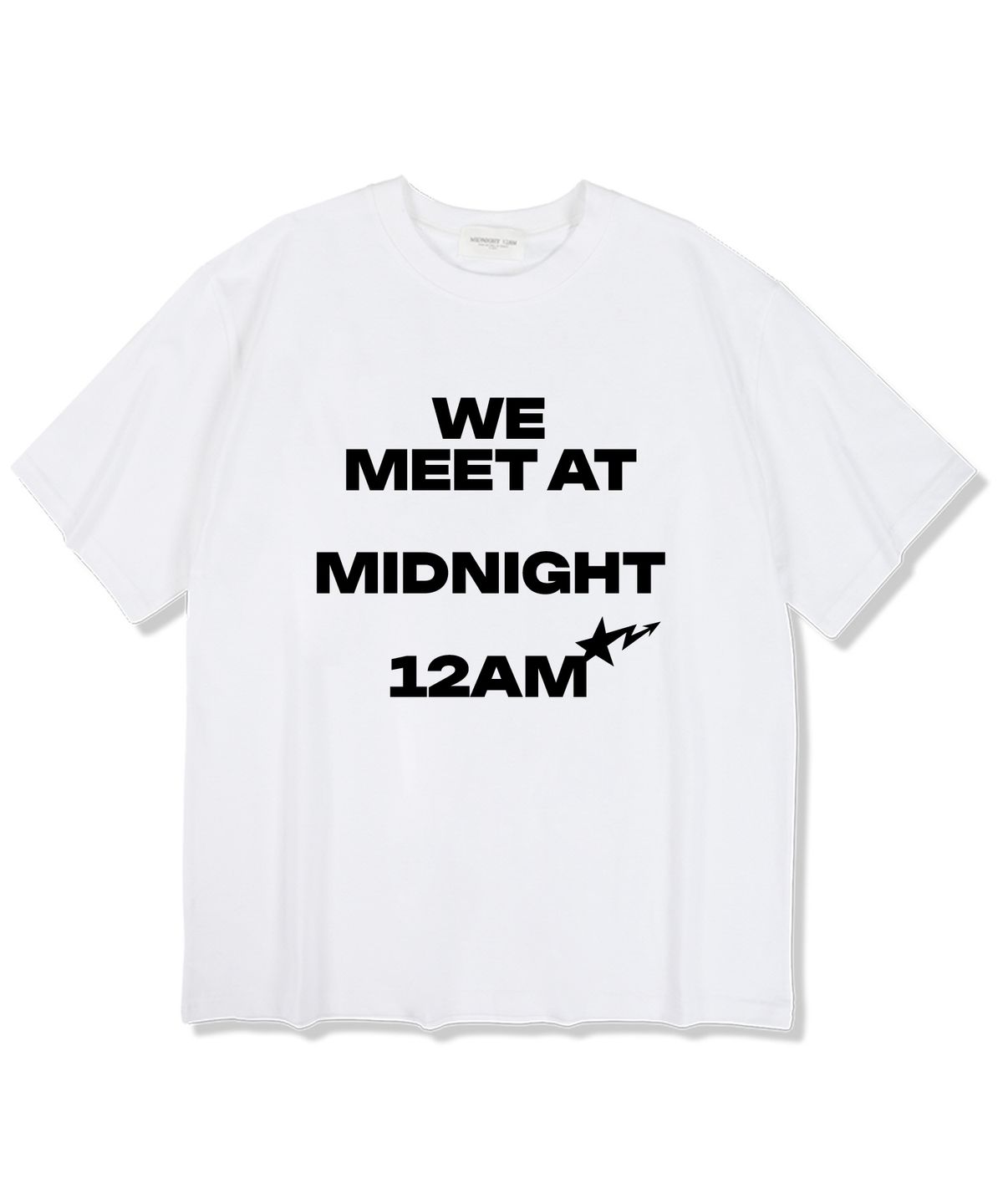미드나잇12에이엠(MIDNIGHT12AM) WMM12 반팔 티셔츠 화이트