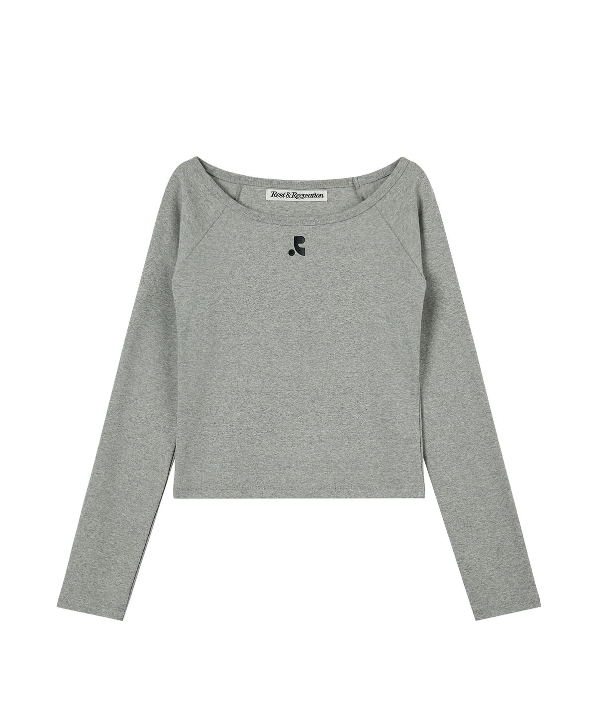 레스트앤레크레이션(REST&RECREATION) U-NECK RAGLAN TOP - GREY