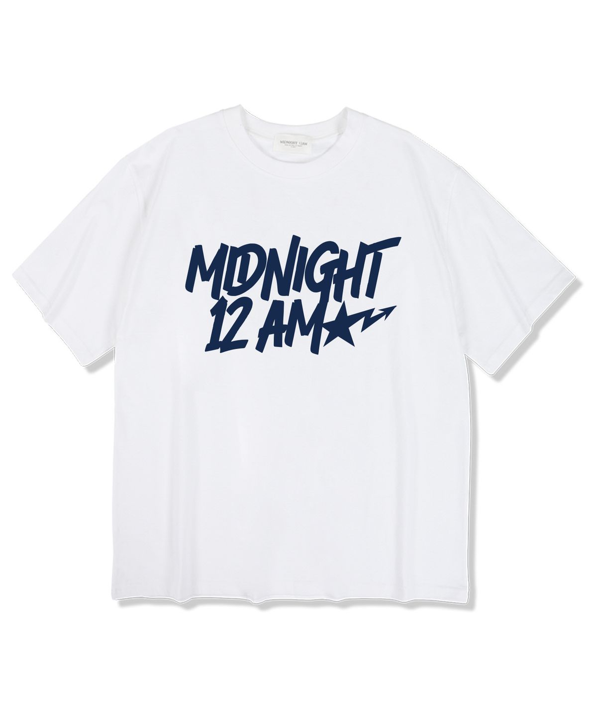 미드나잇12에이엠(MIDNIGHT12AM) 스타포인트 반팔 티셔츠 화이트