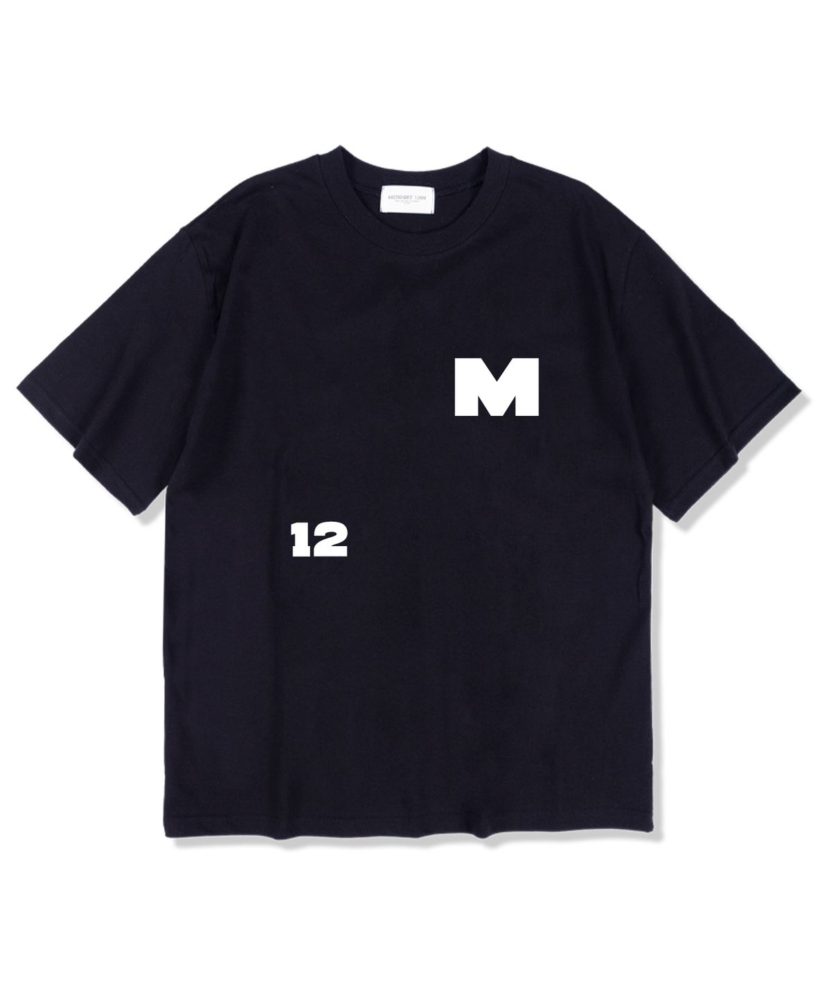 미드나잇12에이엠(MIDNIGHT12AM) M12 반팔 티셔츠 네이비
