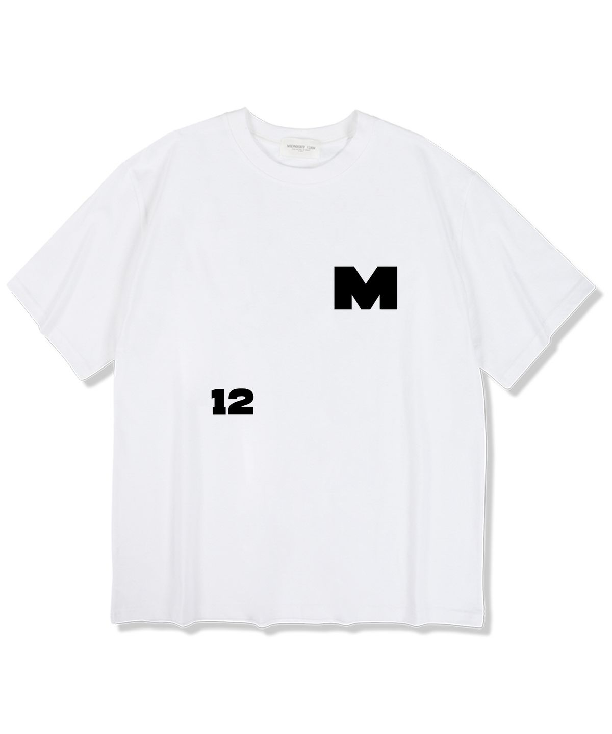 미드나잇12에이엠(MIDNIGHT12AM) M12 반팔 티셔츠 화이트