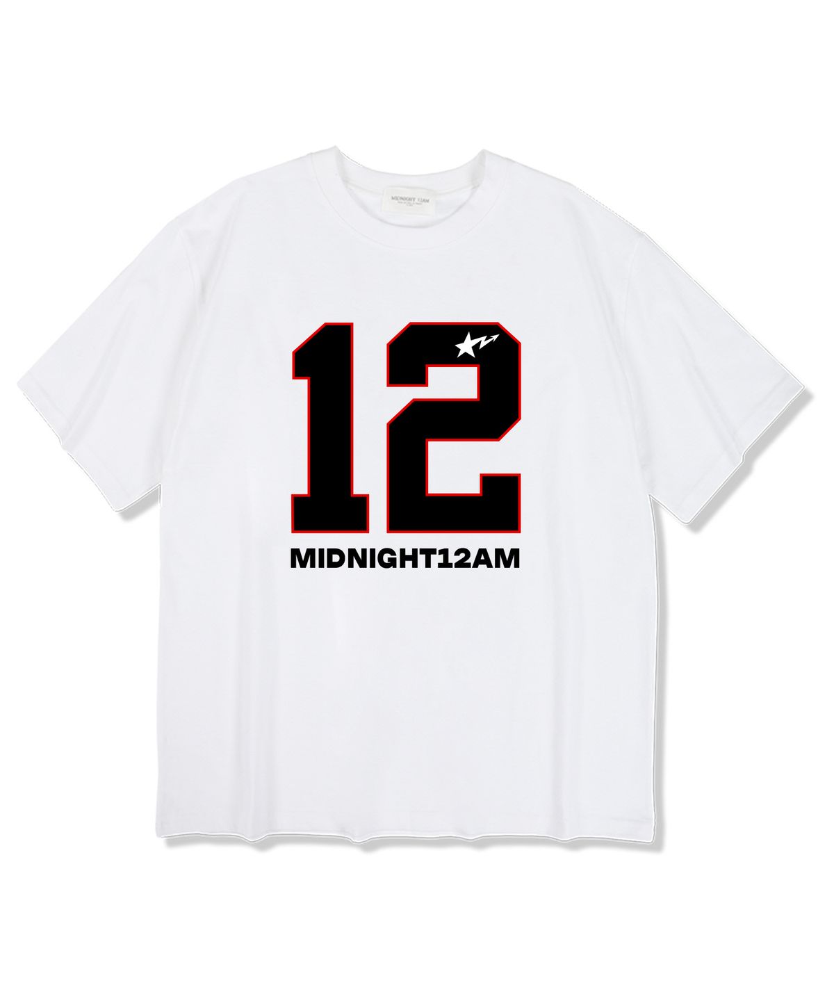 미드나잇12에이엠(MIDNIGHT12AM) 12포인팅 반팔 티셔츠 화이트