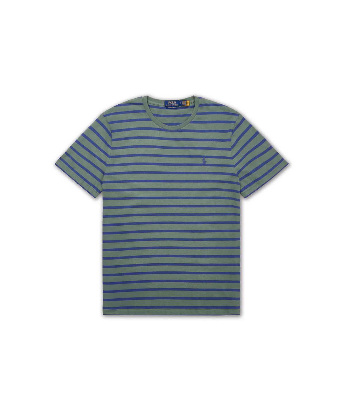 폴로 랄프 로렌(POLO RALPH LAUREN) 커스텀 슬림핏 스트라이프 저지 티셔츠-그린