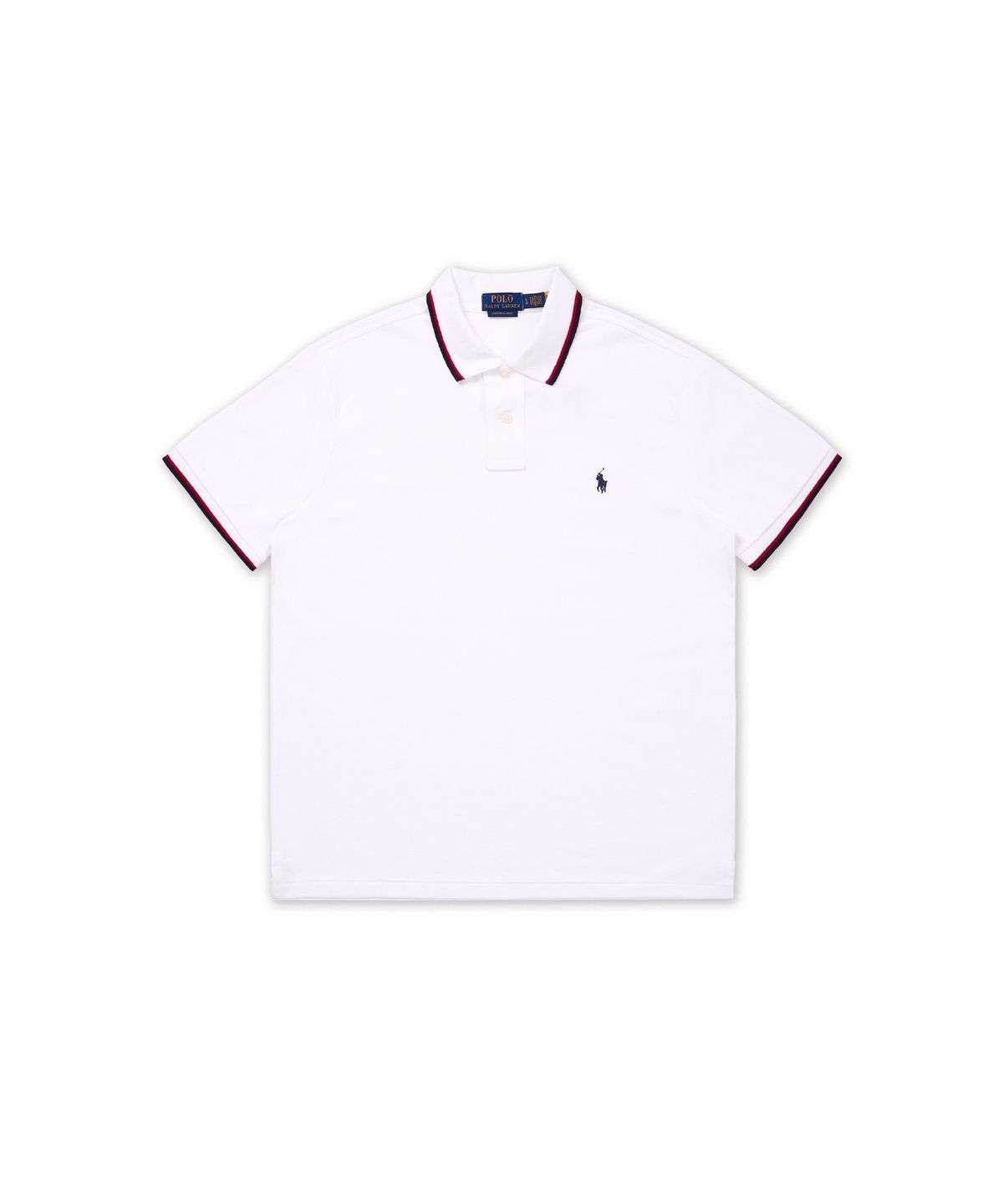 폴로 랄프 로렌(POLO RALPH LAUREN) 커스텀 슬림핏 메시 폴로 셔츠-화이트